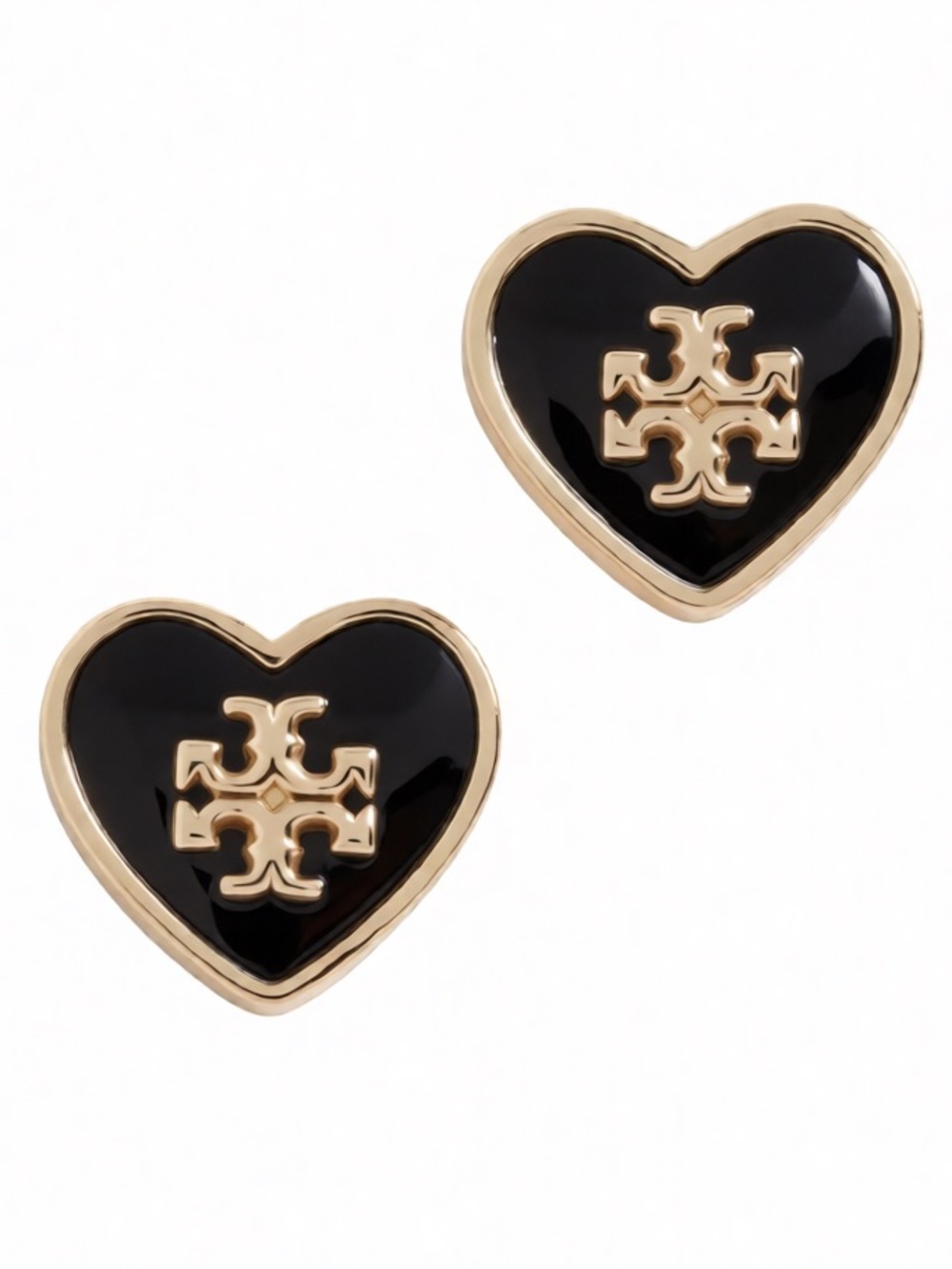Tory Burch Forget Me Not 🖤 Black Heart Stud Earrings
